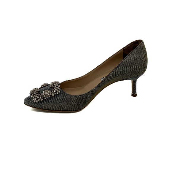 MANOLO BLAHNIK Hangisi Glitter 50mm - Picture 5 of 9